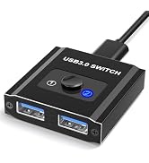 USB Switch, Bi-Directional USB Switch 1 in 2 Out/2 in 1 Out, USB Switcher 2 Computers Sharing Dev...