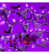 cshare Halloween Lights Battery Operated or USB, Creepy Cloth String Lights with Timer Waterproof...