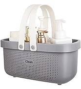 JiatuA Plastic Storage Basket with Handle Portable Shower Caddy Tote Organizer Basket Bin for Bat...