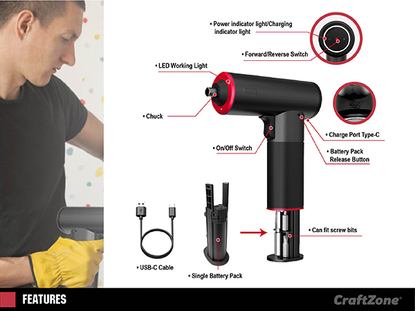 4V Cordless Screwdriver