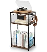 Aduanbang 3-Tier Record Player Stand with Storage for Up to 100 Vinyl Albums, Turntable Shelf wit...