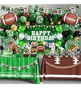 Football Birthday Party Decorations Superbowl Football Party Decoration Supplies Include Balloon ...