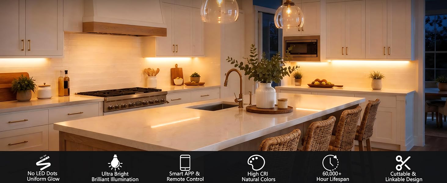 Transform Your Kitchen with Seamless COB Lighting
