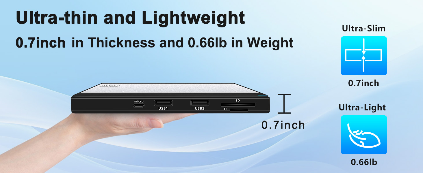 Compact and portable design makes it easy to carry the USB CD drive for laptop with you anytime.