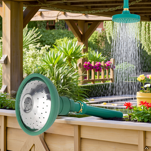 A lush, vibrant garden filled with blooming flowers and thriving plants, creating a serene backdrop