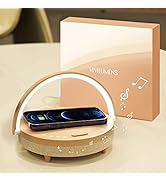 Vivilumens Birthday Gifts for Women, 5 in 1 Bedside Lamps with Wireless Charger Bluetooth Speaker...