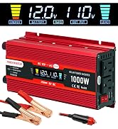Car Power Inverter 12v to 110v 1000W/2000W(Peak) Power Inverters for Vehicles Truck Home with Dua...