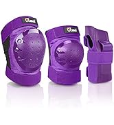 JBM Adult & Kid Knee Pads Elbow Pads and Wrist Guards for Roller Inline Skating Scootering Skateb...