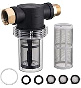 JOEJET Garden Hose Filter, Sediment Filter Attachment for Pressure Washer Inlet Water, Inline Wat...