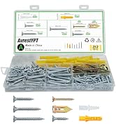 AvrestYPT 252 Pcs Drywall Anchors and Screws Assortment Kit, Wall Anchors and Screws Kit,200 Pcs ...