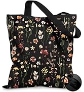 Miss Adola Canvas Tote Bag for Women – Aesthetic Canvas Bag with Zipper Cute Stylish Reusable Sho...