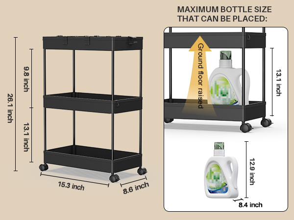 bathroom rolling cart