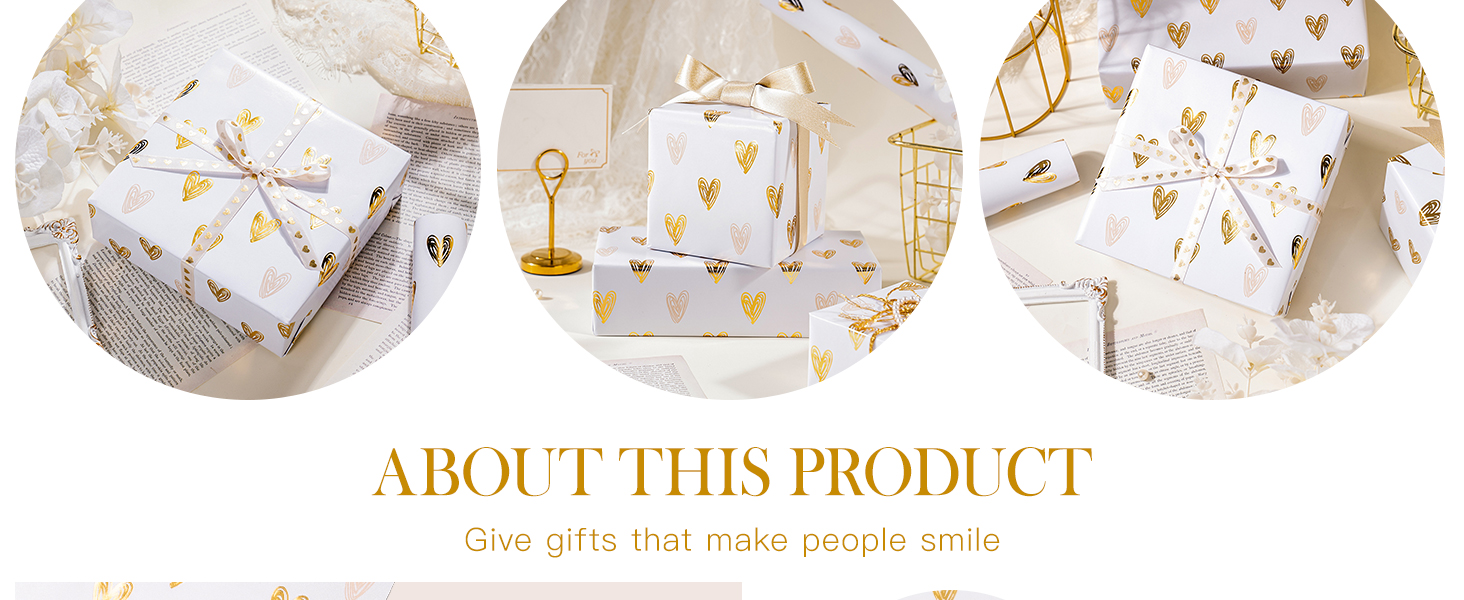 WRAPAHOLIC Hearts Wrapping Paper