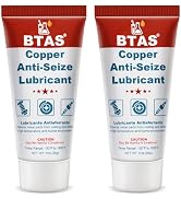 BTAS Copper Anti-Seize Lubricant 1 oz 2 Pcs,Resistant to High Temperatures, Rust and Corrosion, R...