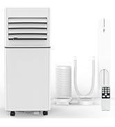 Electactic 10,000 BTU Portable Air Conditioner, 4-in-1 AC Cooler Dehumidifier Fan with LED Displa...