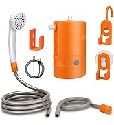 Portable Outdoor Shower, 2 Flow Mode, 4400mAh Battery Powered Shower Pump for Hiking/Backpacking,...