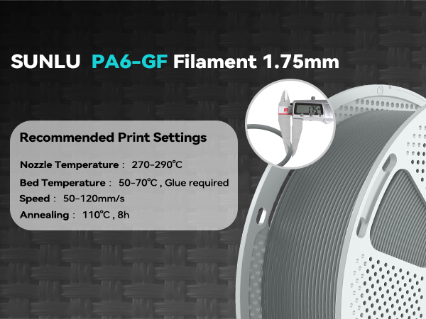 SUNLU 3d printer engineering filament PA6-GF