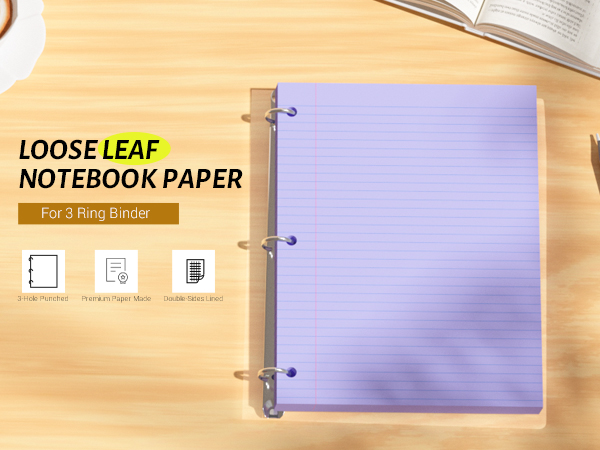 Loose leaf paper 8x10