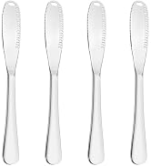 MLURCU Better Butter Spreader Knife with Holes Butter Knives Set of 4 Stainless Steel Butter Knif...