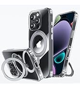 NIMASO for iPhone 16 Pro Max Case with 360° Spin Magnetic Stand, Compatible with MagSafe, Shockpr...