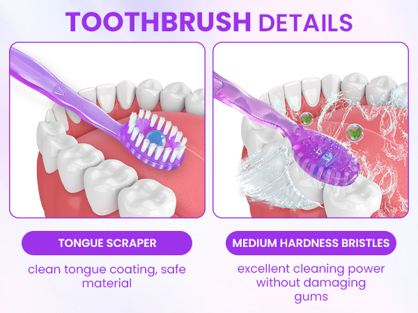 5-in-1 Mini Toothbrush Disposable Significant cleaning effect