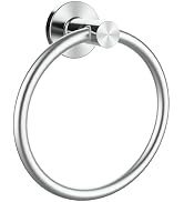 Brushed Sliver Towel Ring, SUS304 Stainless Steel Hand Towel Holder for Bathroom Kitchen, Modern ...