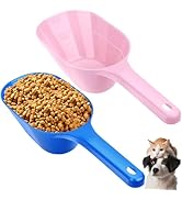 Aosnare Dog Food Scoop, 1 Cup Pet Food Scoop With Measuring Lines (pink and blue)