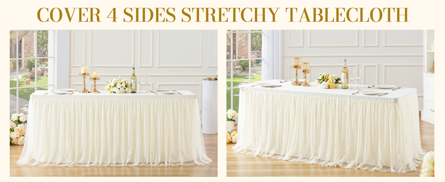ivory table covers for 8 foot tables