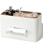 Rectangular Tissue Box Cover for Kleenex, PU Leather Tissue Box Holder, Rectangle Tissue Covers N...