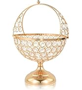 kehail Crystal Candy Bowl Holder, Decorative Fruit Bowl Stand, Flower Basket Ornament, Home Decor...