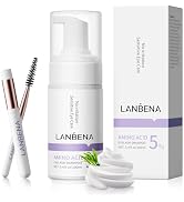 LANBENA 100ml Eyelash Extension Cleanser, Lash Shampoo for Lash Extensions, AMINO ACID Eyelash Sh...
