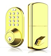 Keyless Entry Keypad Door Lock - Upgraded Smart Electronic Digital Code Deadbolt for Front Doors ...