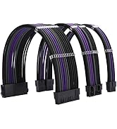 Formulamod Sleeve Extension Power Supply Cable Kit 18AWG ATX 24P+ EPS 8-P+PCI-E8-P with Combs for...