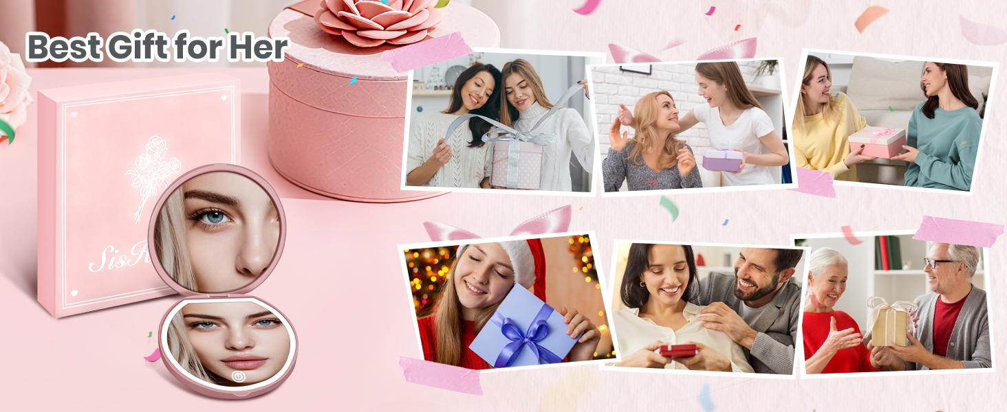 small mirror; portable mirror