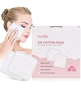 200-Count Eye Cotton Pads 100% Cotton Ultra Soft Square Cotton Pads, Spunlace Purely Physical Tec...