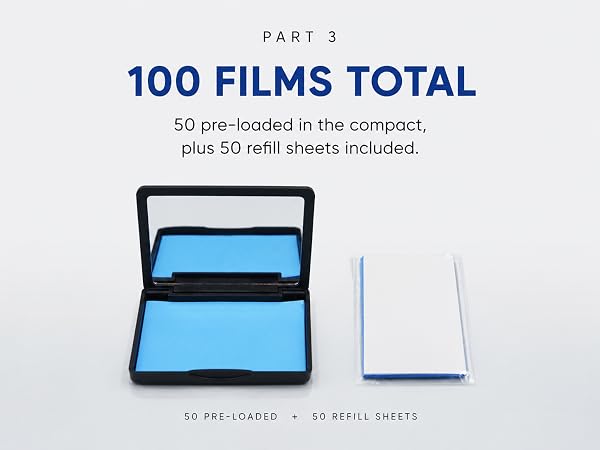 VUELL 50 pre-loaded films plus 50 refill sheets, 100 films total
