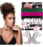6 Pcs Adjustable Thick Hair Ties, Large Ponytail Holders for Natural Hair, Buns, Locs, Dreads, Cu...