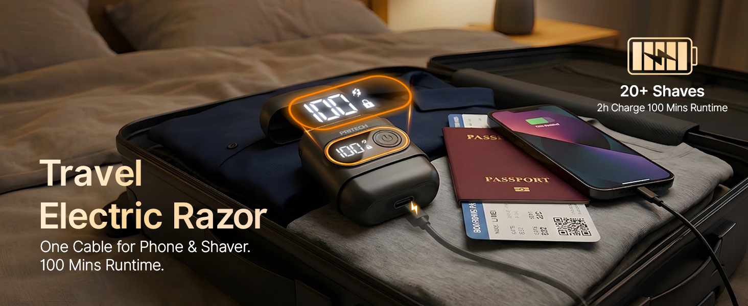 Type-C fast charge and 100mins battery life are suitable for travelers