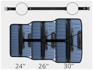Luggage straps for suitcases