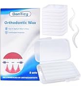 DanTicy Orthodontic Wax for Braces, 8 Pack, Clear Dental Wax for Irritation Relief, Comfort Cover...