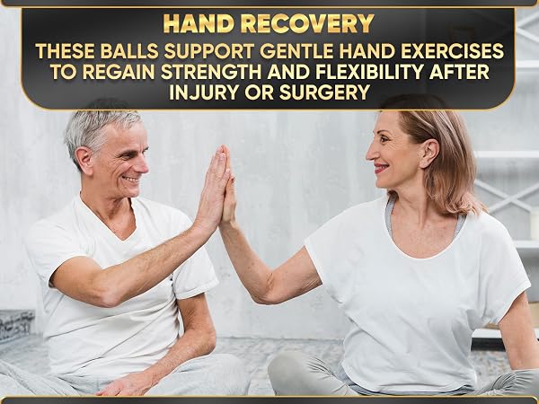Therapy squeeze balls for gentle hand rehabilitation and recovery.