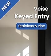 Veise Keyed Entry Door Lever for Bedroom, Wave Exterior Interior Door Handle with Lock and Key