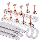 Fandamei Metallic Nail Stand, Nail Holder For Painting Nails, Nail Kit, Press On Nail Stand, Nail...
