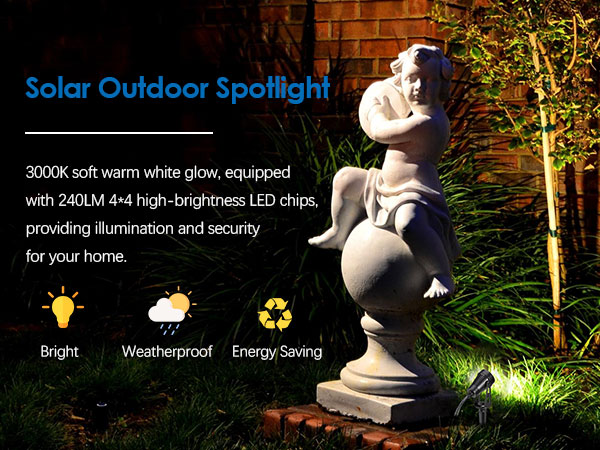 solar lights outdoor spotlight