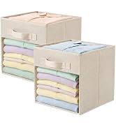 ShellKingdom Storage Bins, Foldable Fabric Storage Cubes with Clear Window | Cloth Storage Organi...