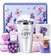 YFONG 8 Pcs Luxury Spa Gift Set for Women, Relaxing Happy Birthday Package for Mom Wife Her Best ...