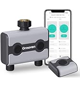 WiFi Sprinkler Timer 2 Outlet Water Timer with Rain Delay APP Control via 2.4Ghz WiFi and Bluetoo...