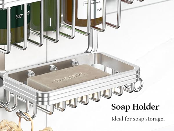 over shower head caddy