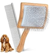 WOPQAEM Slicker Brush for Dogs, Large Dog Brush to Long Haired Dogs for Goldendoodles Poodles Doo...