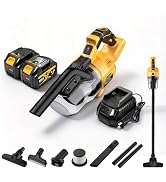 Handheld Vacuum Cordless 20V with 2-Pack 4Ah Batteries and Charger, 5-in-1 Car Vacuum with 500W P...